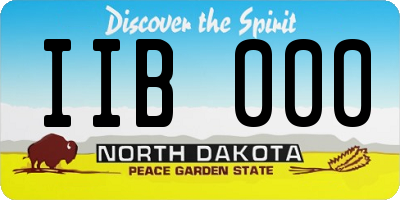 ND license plate IIB000