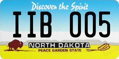 ND license plate IIB005