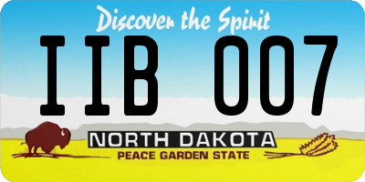 ND license plate IIB007