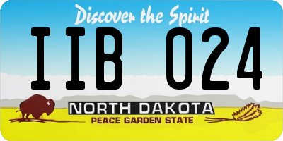 ND license plate IIB024