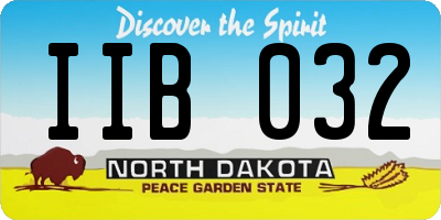 ND license plate IIB032