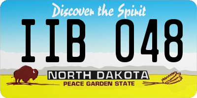 ND license plate IIB048