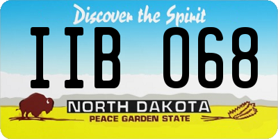 ND license plate IIB068