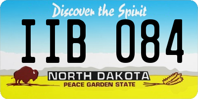 ND license plate IIB084