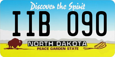 ND license plate IIB090