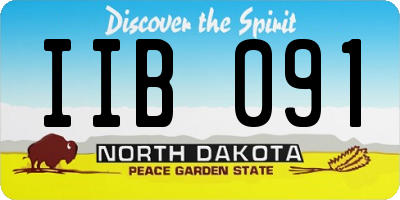 ND license plate IIB091