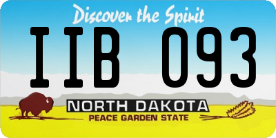 ND license plate IIB093