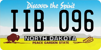 ND license plate IIB096