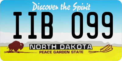 ND license plate IIB099