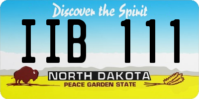 ND license plate IIB111