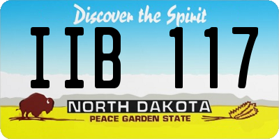 ND license plate IIB117