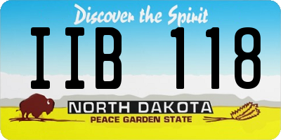 ND license plate IIB118