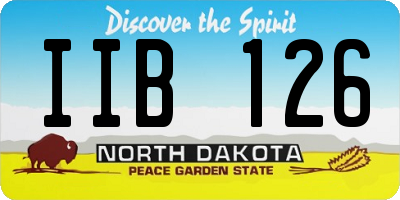 ND license plate IIB126