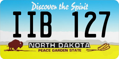 ND license plate IIB127