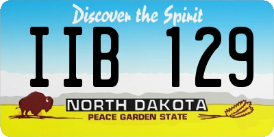 ND license plate IIB129