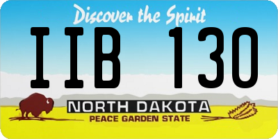 ND license plate IIB130
