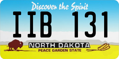 ND license plate IIB131