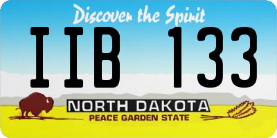ND license plate IIB133