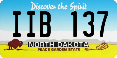 ND license plate IIB137