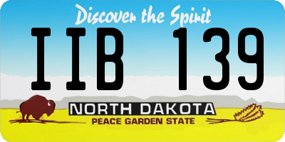 ND license plate IIB139