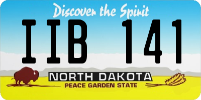 ND license plate IIB141