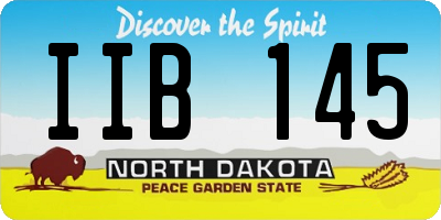ND license plate IIB145