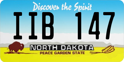 ND license plate IIB147