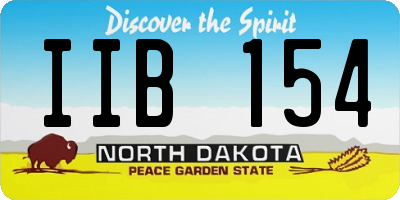 ND license plate IIB154