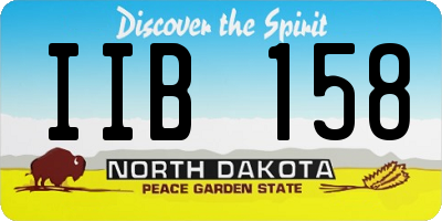 ND license plate IIB158