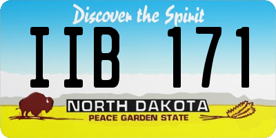 ND license plate IIB171