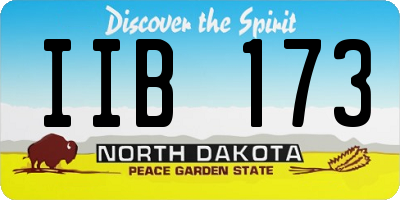 ND license plate IIB173
