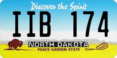 ND license plate IIB174