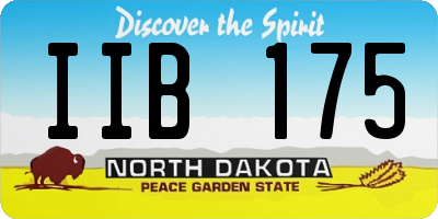 ND license plate IIB175