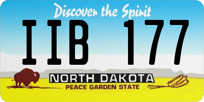 ND license plate IIB177