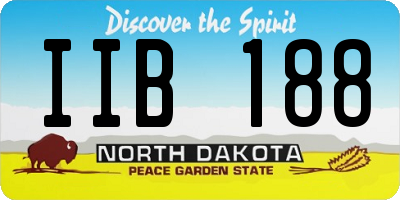 ND license plate IIB188