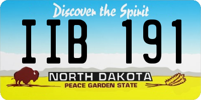 ND license plate IIB191