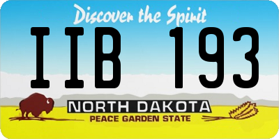 ND license plate IIB193