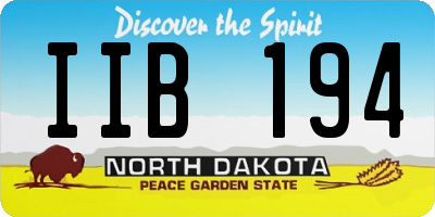 ND license plate IIB194