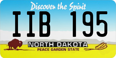 ND license plate IIB195