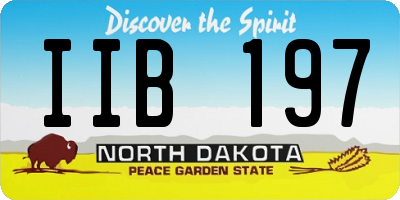 ND license plate IIB197