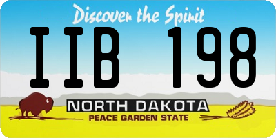 ND license plate IIB198