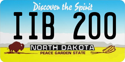 ND license plate IIB200