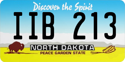 ND license plate IIB213