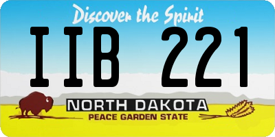 ND license plate IIB221