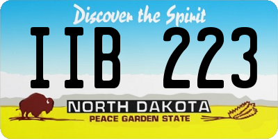 ND license plate IIB223