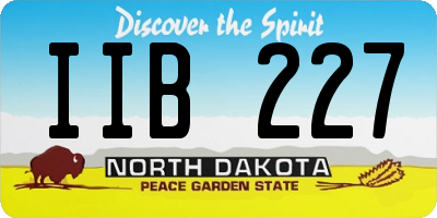 ND license plate IIB227