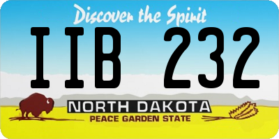ND license plate IIB232