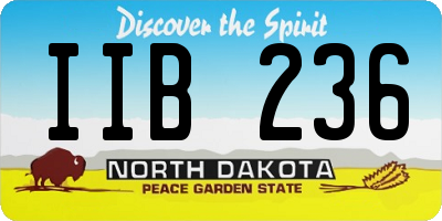 ND license plate IIB236