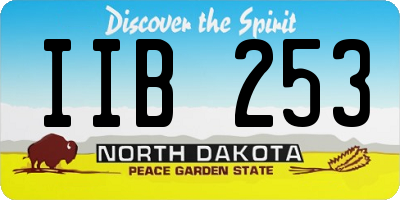 ND license plate IIB253
