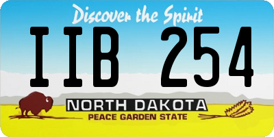ND license plate IIB254